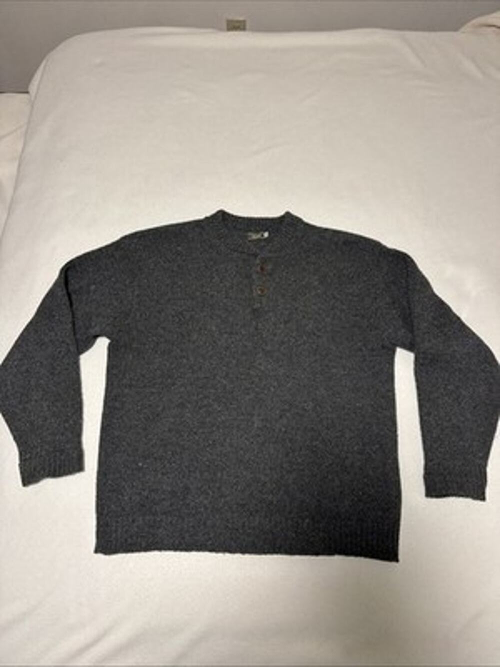 Vintage 100% Wool 2 Button Alps Merrimac Valley Sweater Large Made In The USA